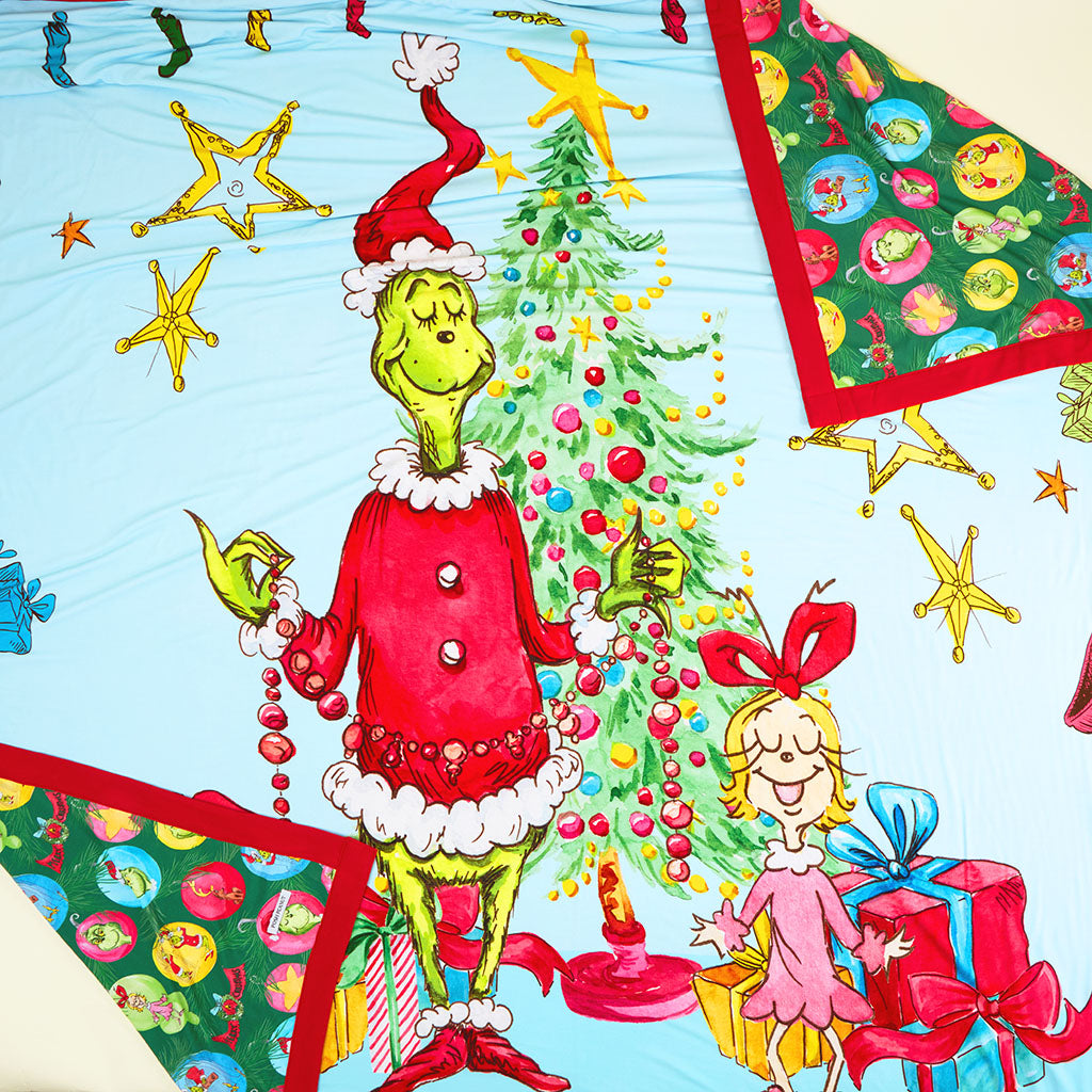 Dr. Seuss Who-liday Tree & Feelin' Grinchy Luxe Patoo® Blanket