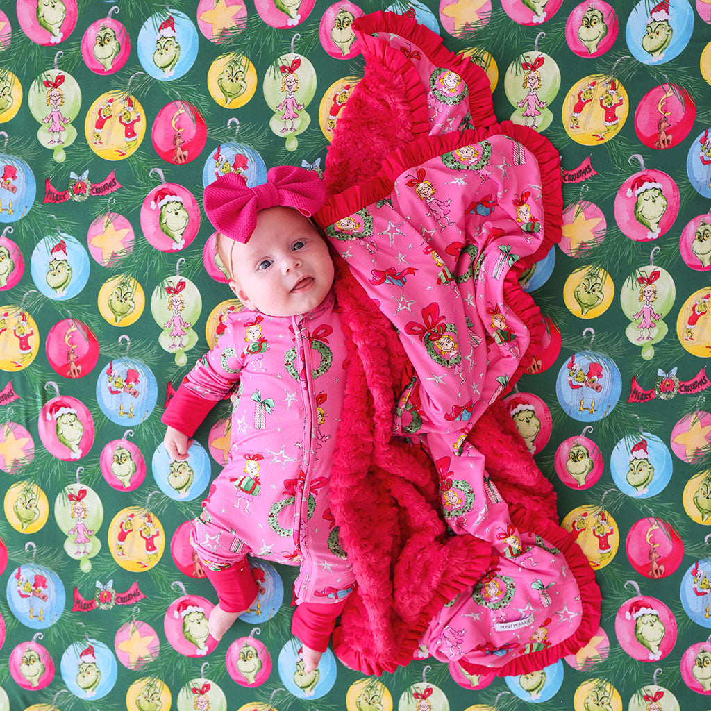 Dr. Seuss Cindy Lou Who Minky Ruffled Luxette Patoo® Blanket