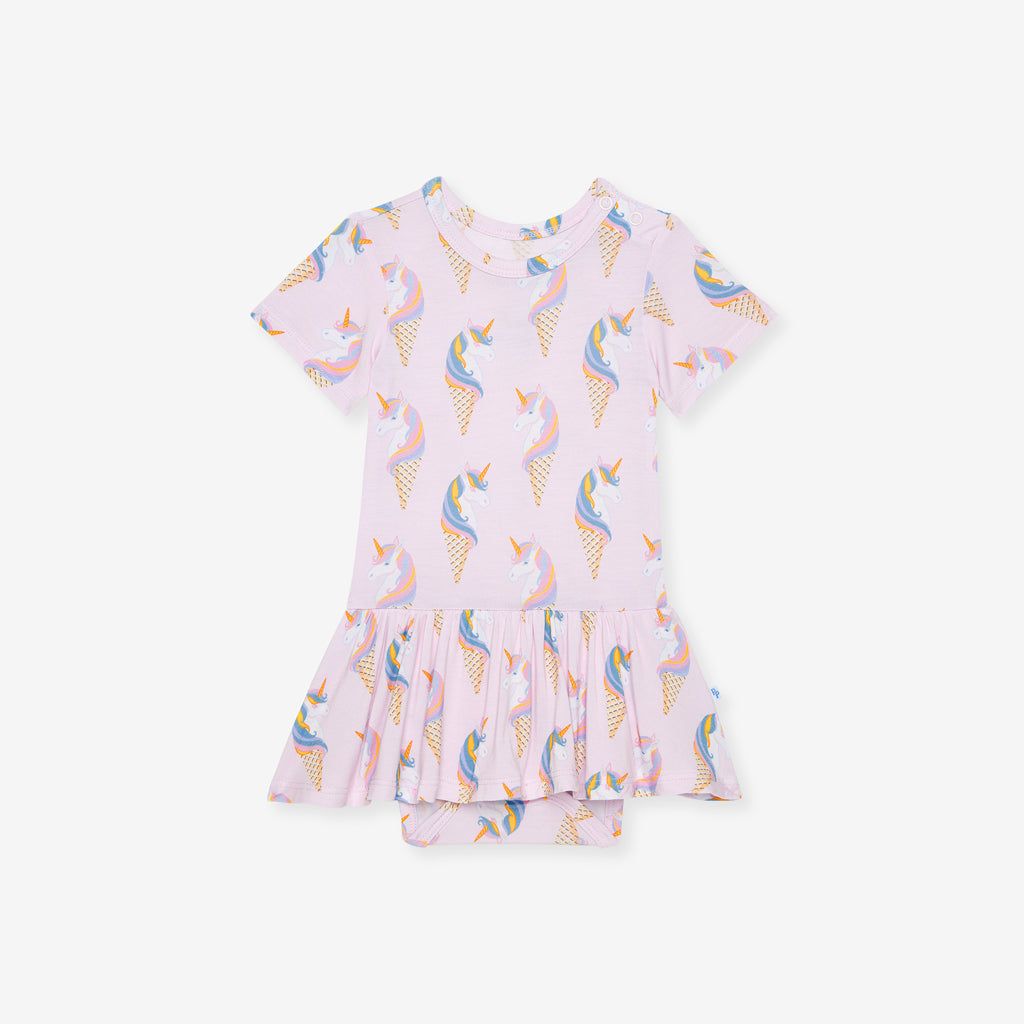 Unicorn Ice Cream Twirl Skirt Bodysuit Dress