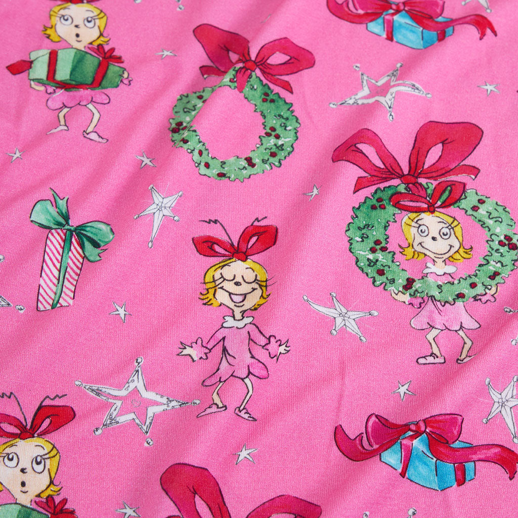 Dr. Seuss Cindy Lou Who French Terry Hooded Ruffle Romper