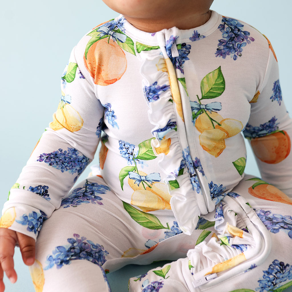 Sorrento Footie Ruffled Zippered One Piece