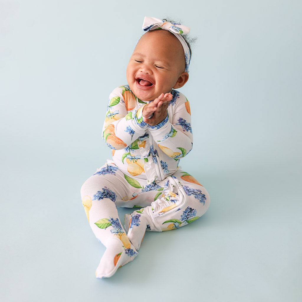 Sorrento Footie Ruffled Zippered One Piece