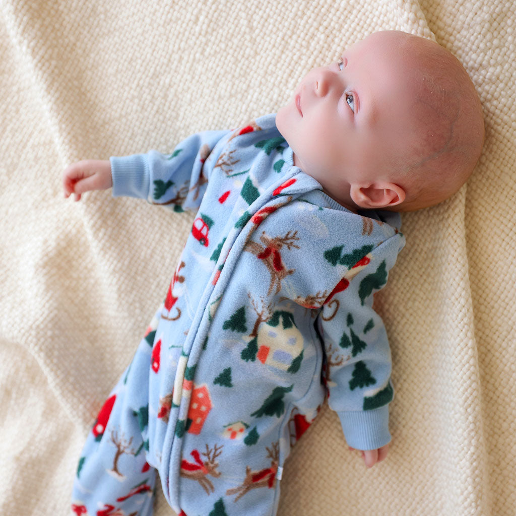 Christmasville Microfleece Zippered One Piece