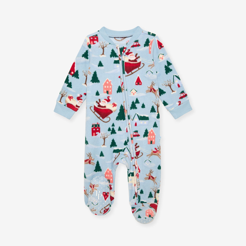 Christmasville Microfleece Zippered One Piece