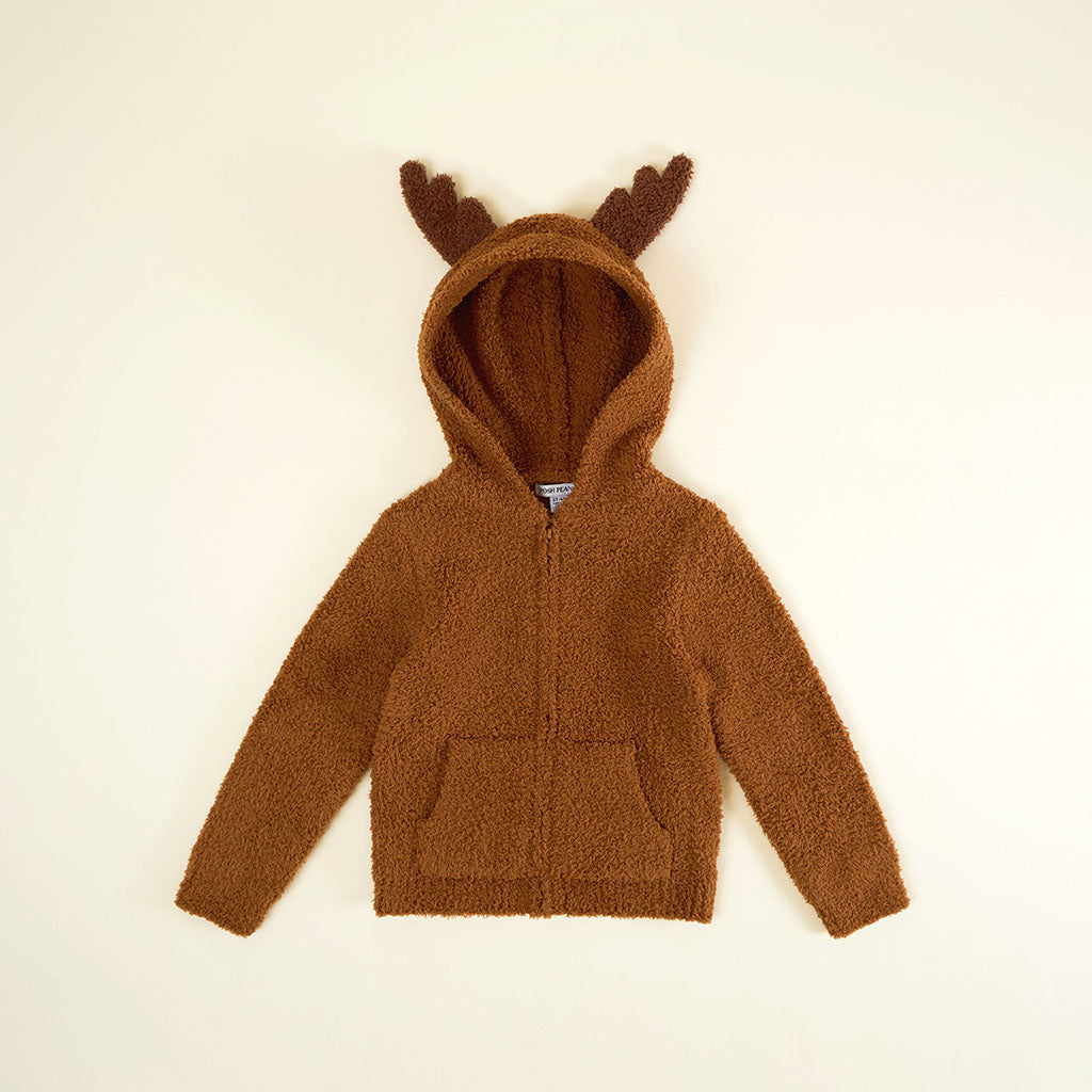 Merry Reindeer Cuddle Zip Hoodie