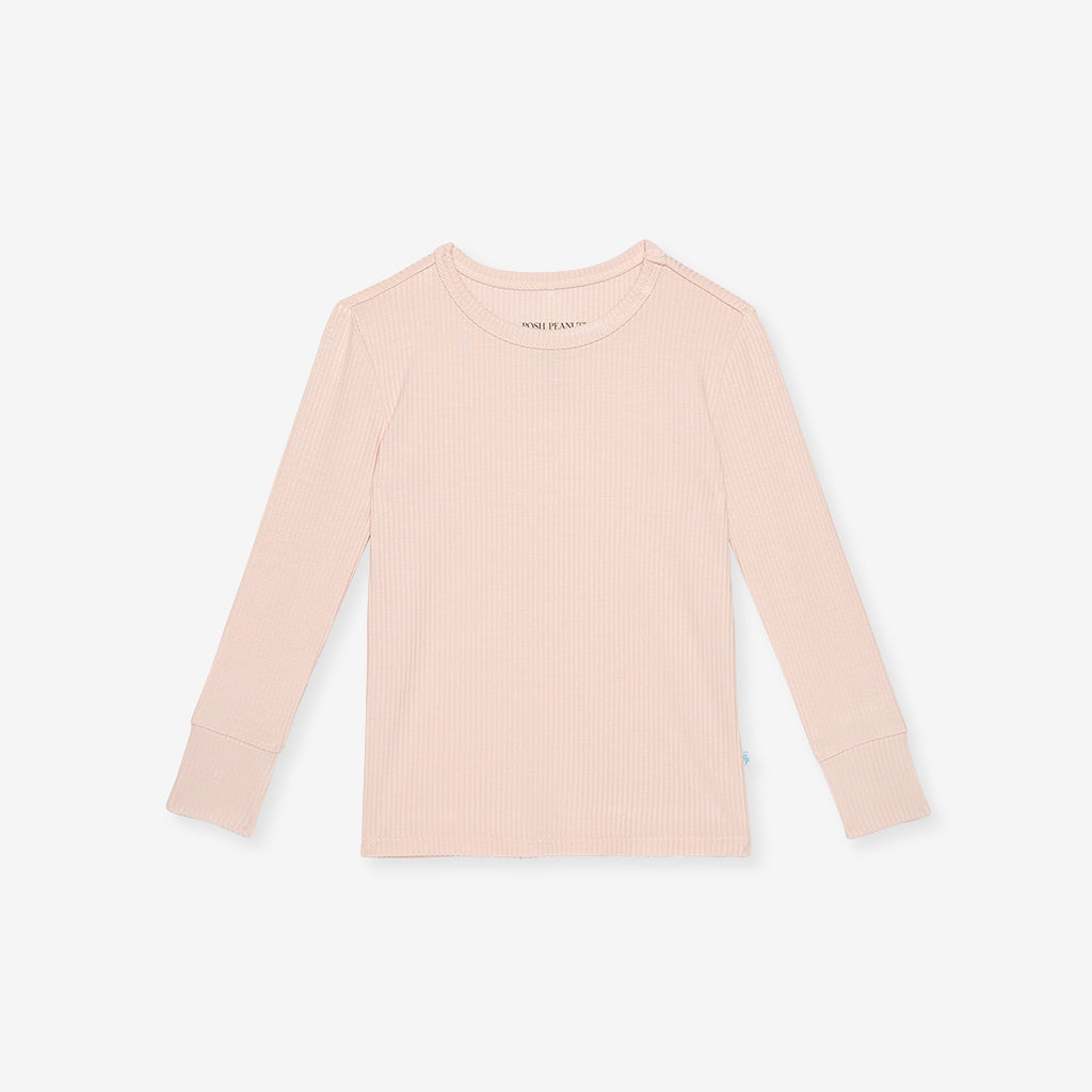 Sandy Blush Ribbed Classic Pajama Set