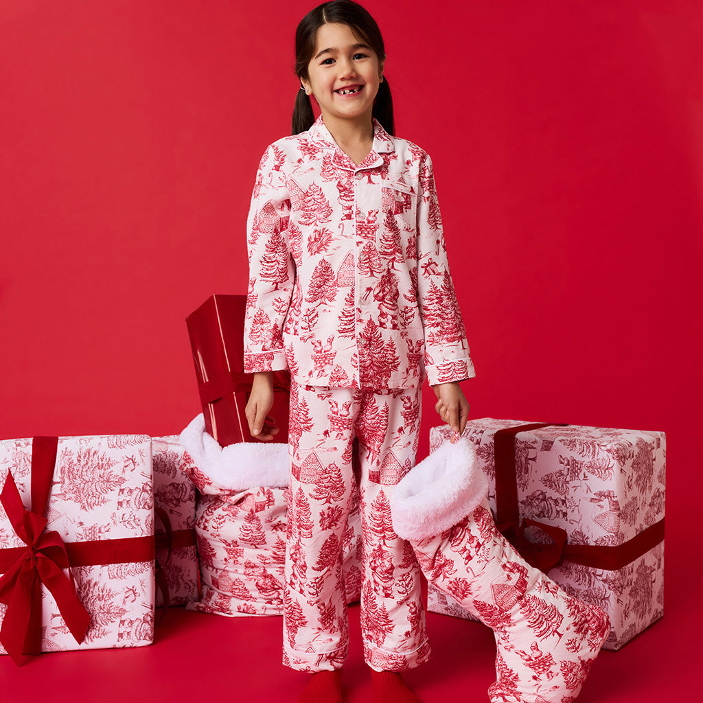 Father Christmas Flannelette Luxe Pajama Set