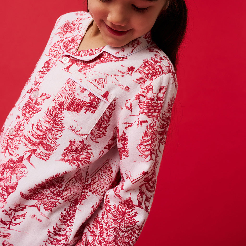 Father Christmas Flannelette Luxe Pajama Set