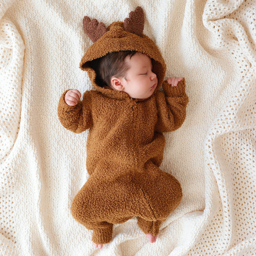 Merry Reindeer Cuddle Hooded Romper