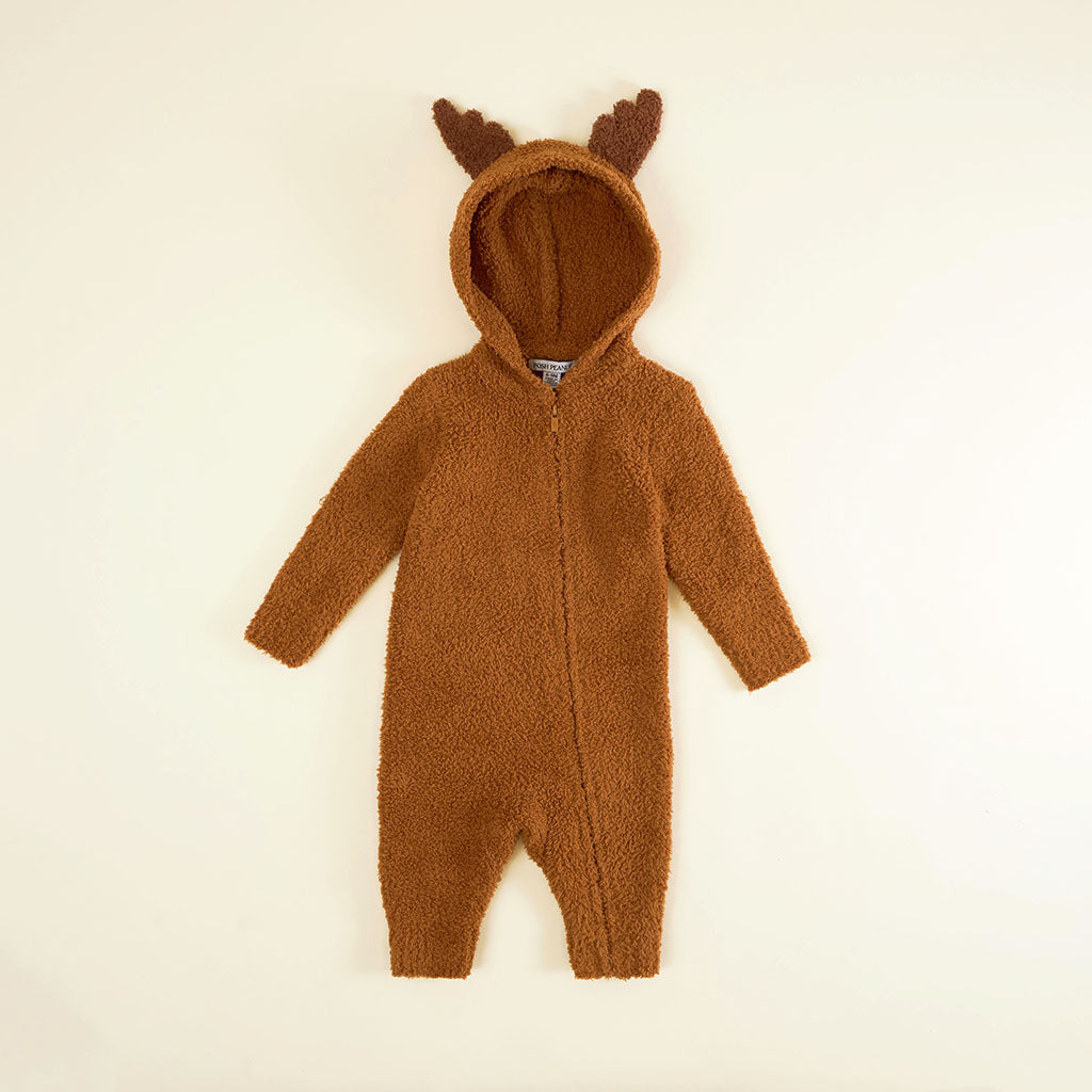Merry Reindeer Cuddle Hooded Romper