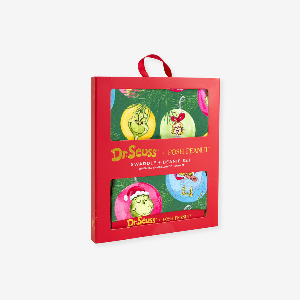 Dr. Seuss Who-liday Tree Swaddle Beanie Set
