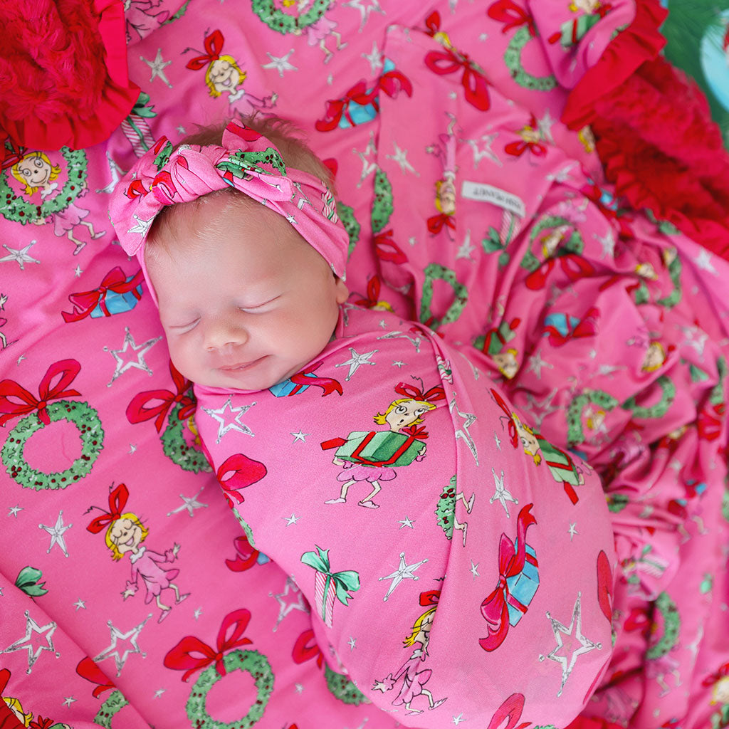 Dr. Seuss Cindy Lou Who Swaddle Headband Set
