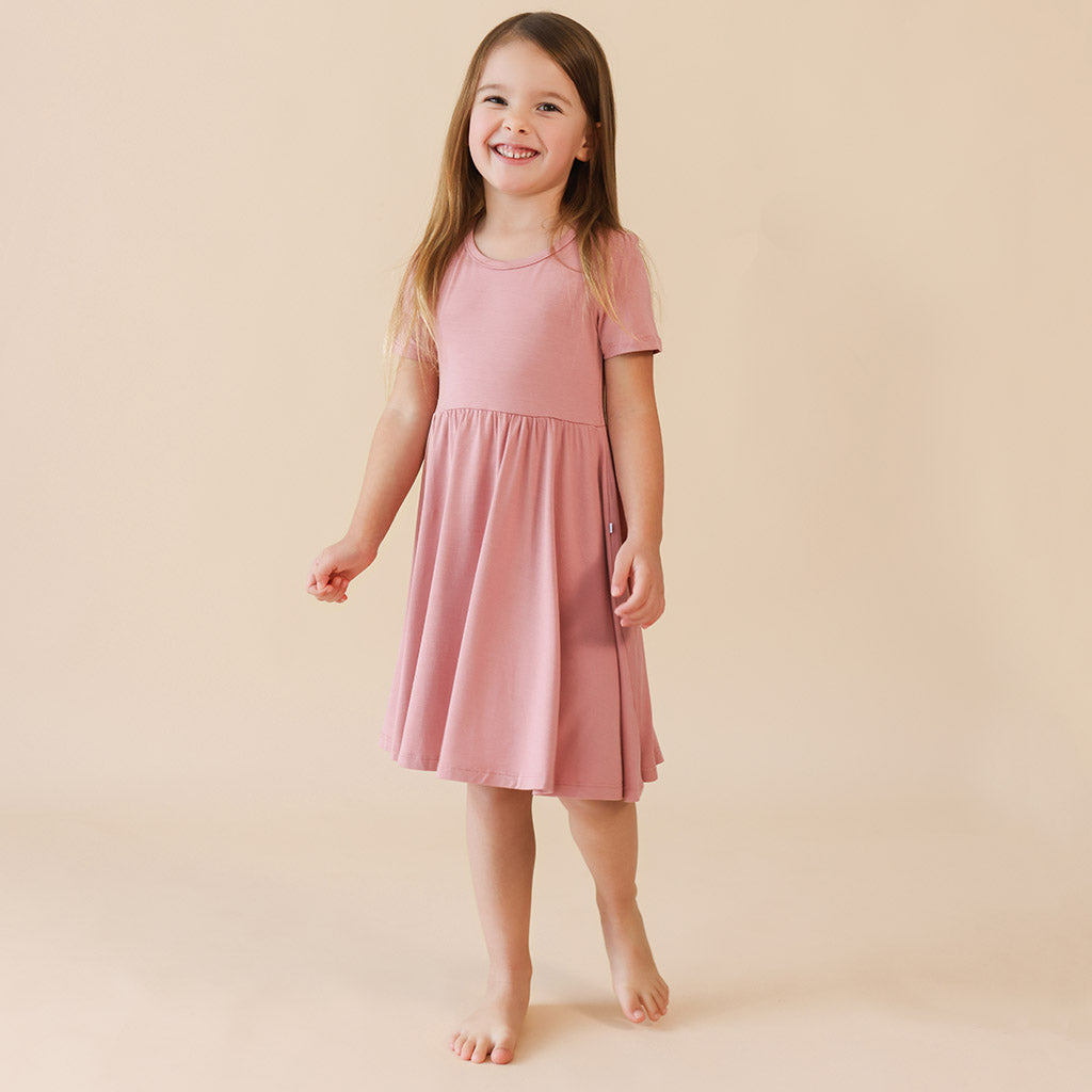 Dusty Rose Twirl Dress