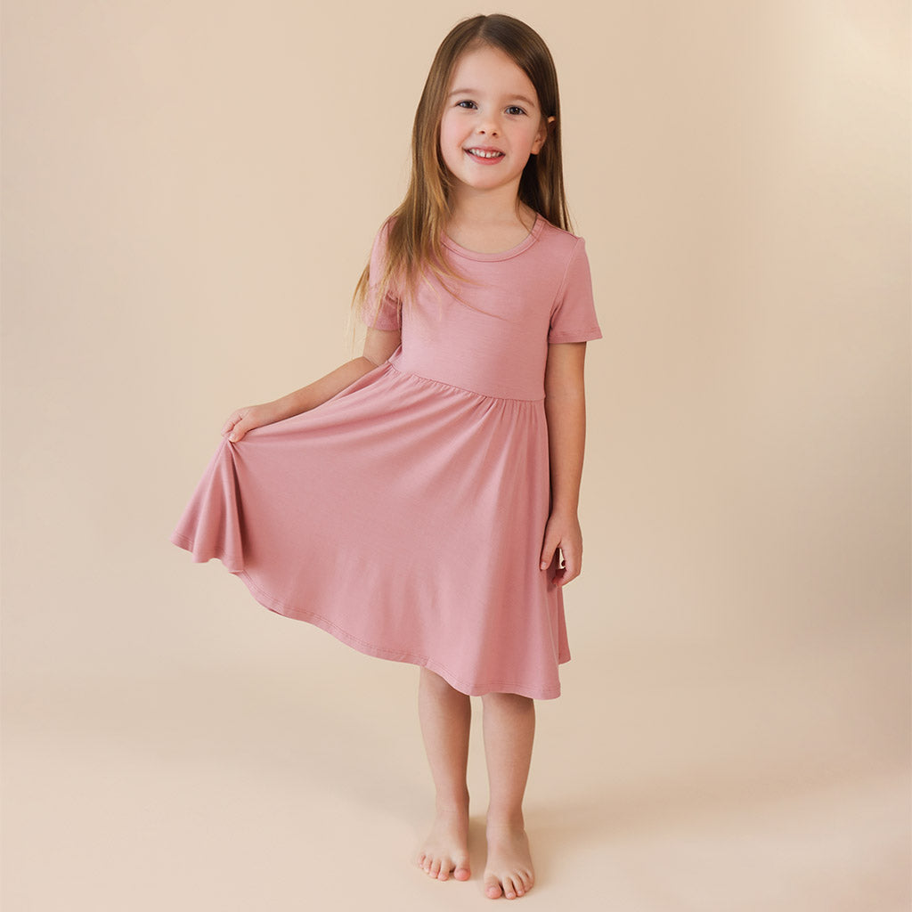 Dusty Rose Twirl Dress