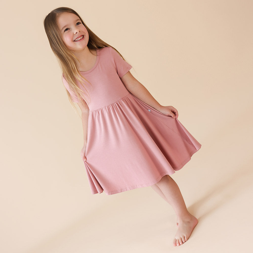 Dusty Rose Twirl Dress