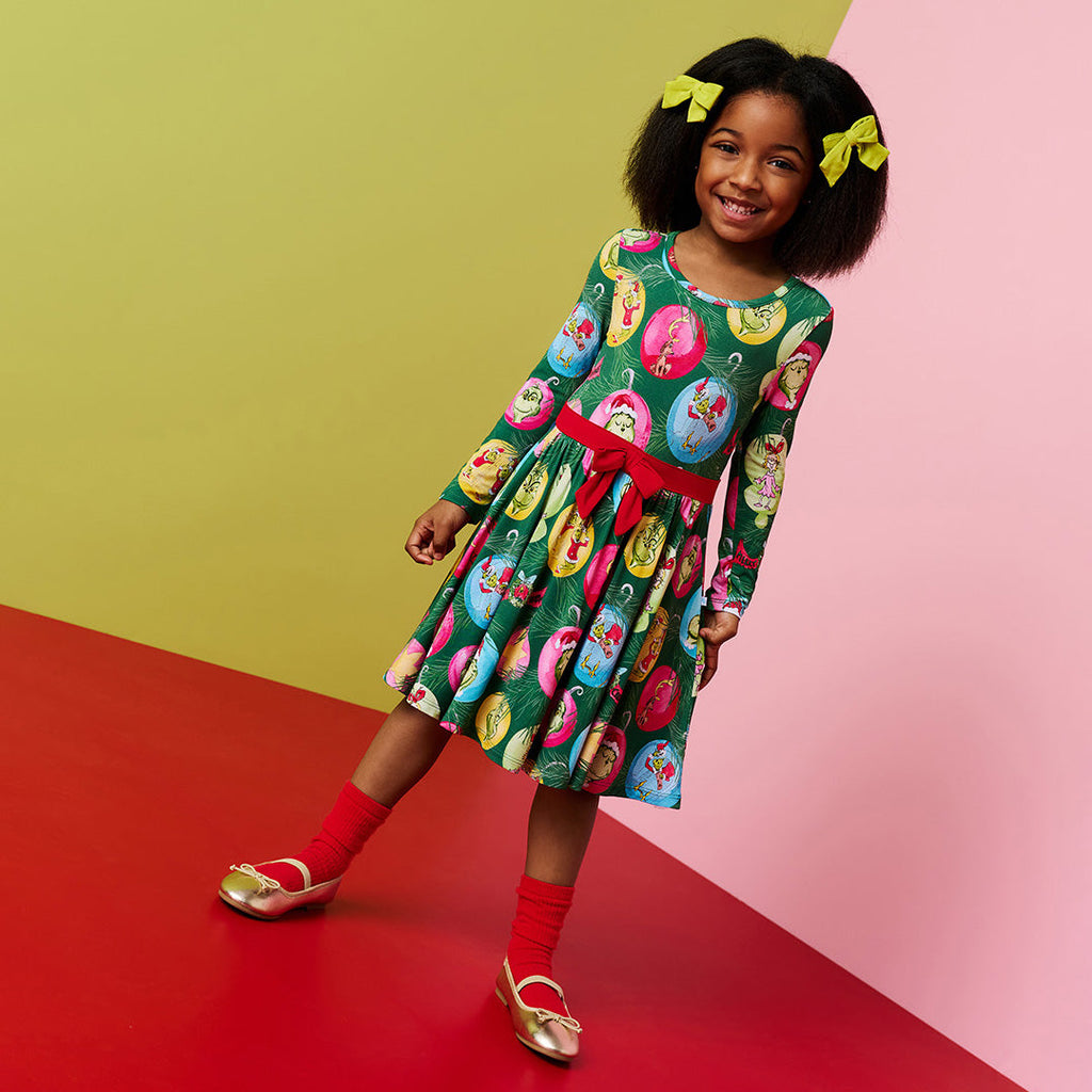 Dr. Seuss Who-liday Tree Bow Twirl Dress