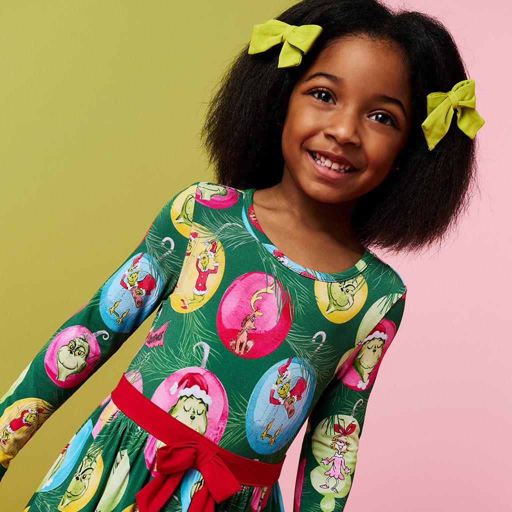 Dr. Seuss Who-liday Tree Bow Twirl Dress
