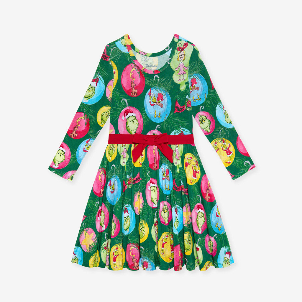 Dr. Seuss Who-liday Tree Bow Twirl Dress