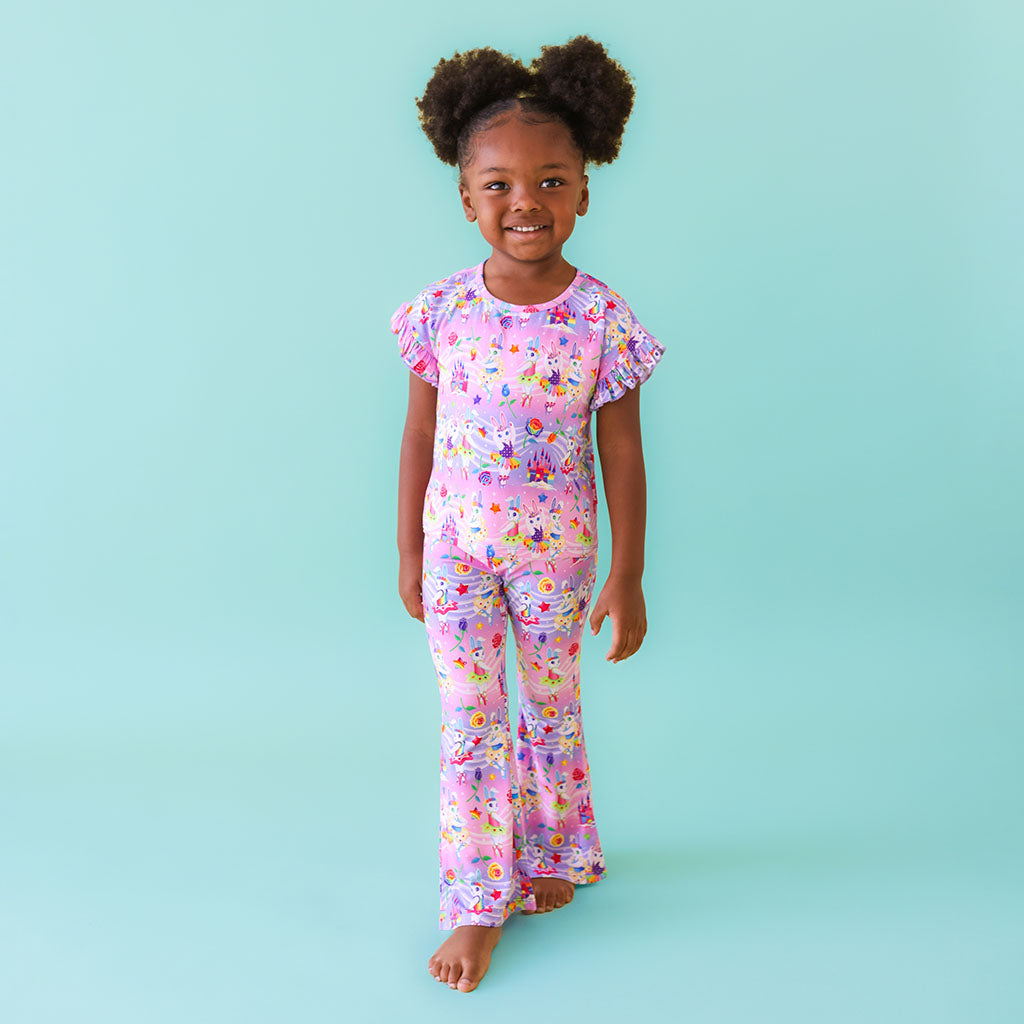 Lisa Frank® Ballerina Bunnies Ruffled Boxy Tee