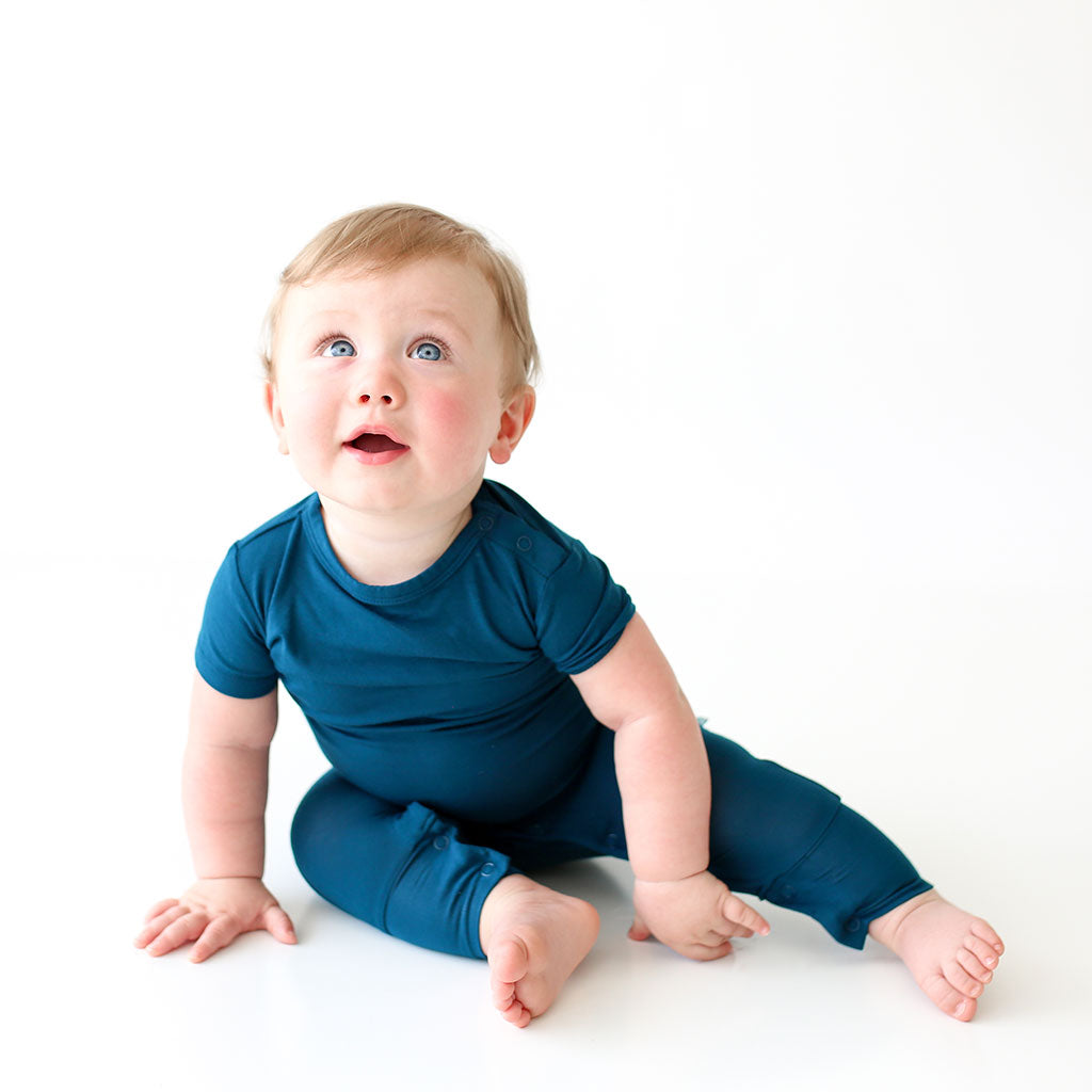 Sailor Blue Short Sleeve Romper