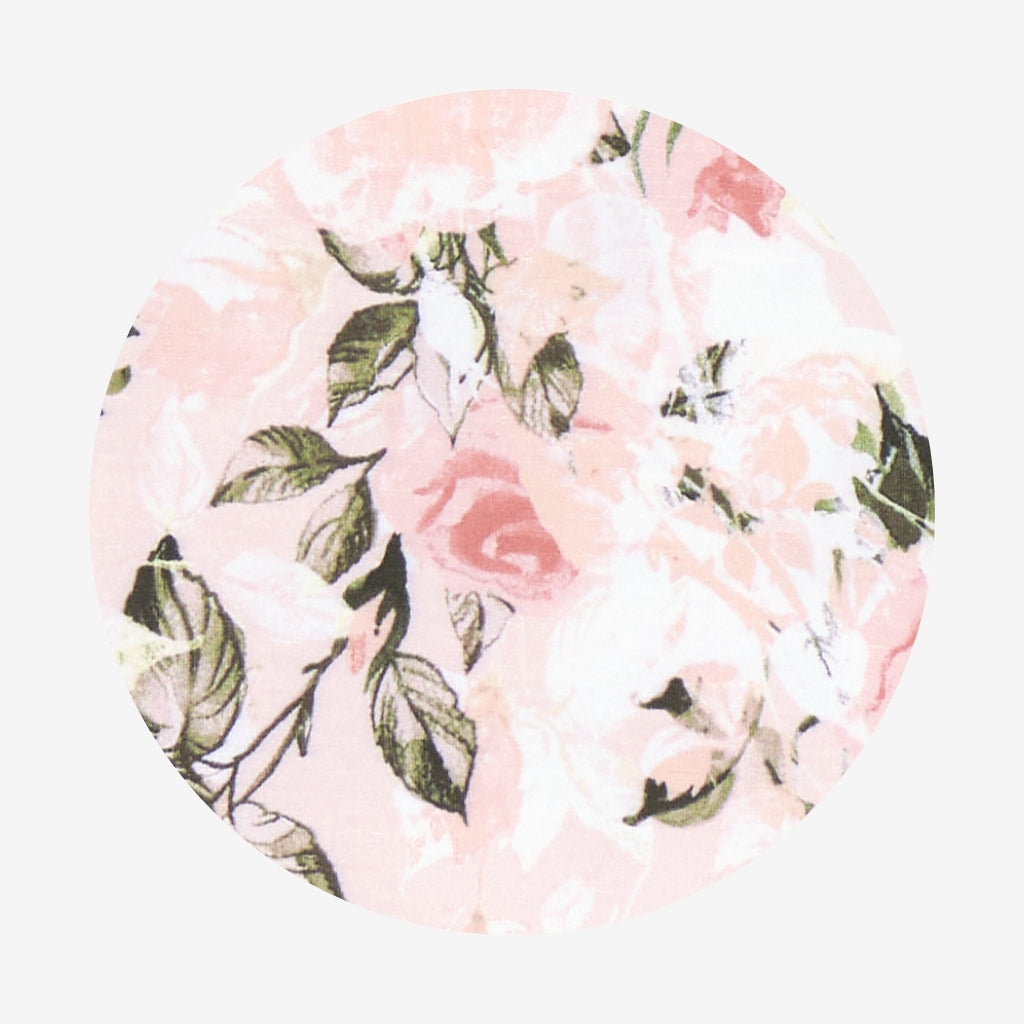 Vintage Pink Rose Swaddle Headband Set